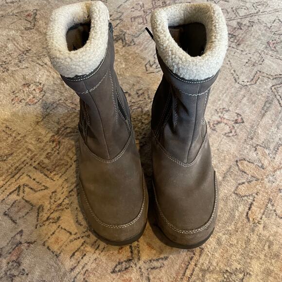 Sorel Water Fall Waterproof Gray Suede Boots WOMEN'S SZ 9 Winter Boots EUC - Picture 5 of 9